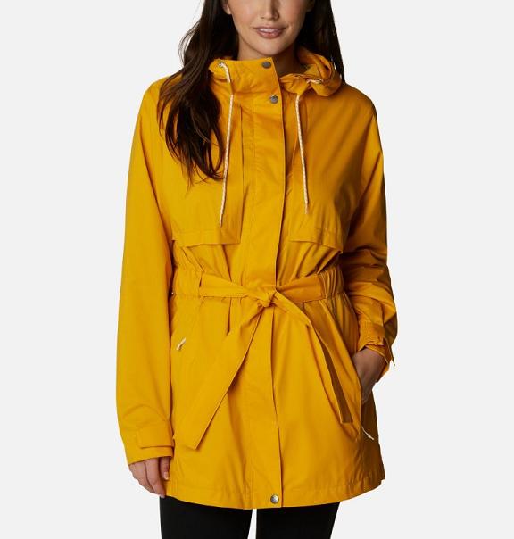 Columbia Pardon My Trench Rain Jacket Yellow For Women's NZ79210 New Zealand